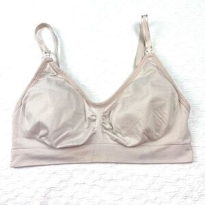 Motherhood Maternity light pink tan comfort everyday nursing bra medium
